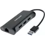 Dexlan prijungimo stotelė 310723 — 3× SuperSpeed USB 3.0 prievadai, 1× Gigabit Ethernet (10/100/1000)