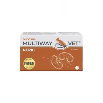 Maisto papildo kapsulės JM Sante Multiway Vet Duocaps Inkstai šunims ir katėms, 60 vnt., 150 g kartoninė pakuotė
