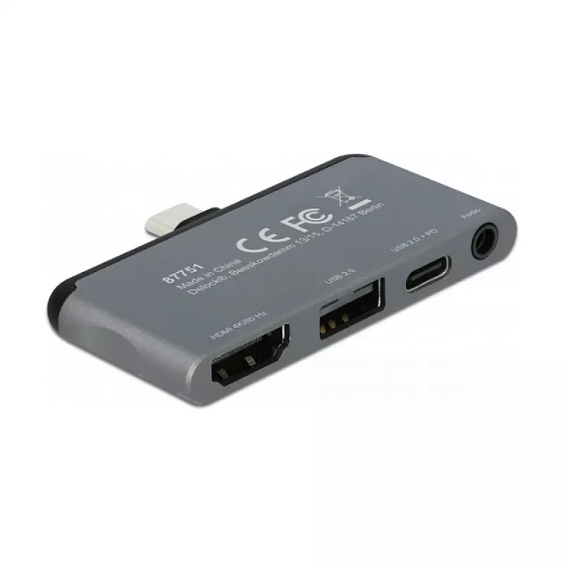 DeLOCK Mini dokinimo stotelė, skirta Apple planšetiniam kompiuteriui, 4K 60 Hz