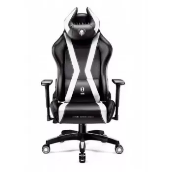 Diablo X-HORN 2.0. Įprasta žaidimų kėdė, juoda ir balta