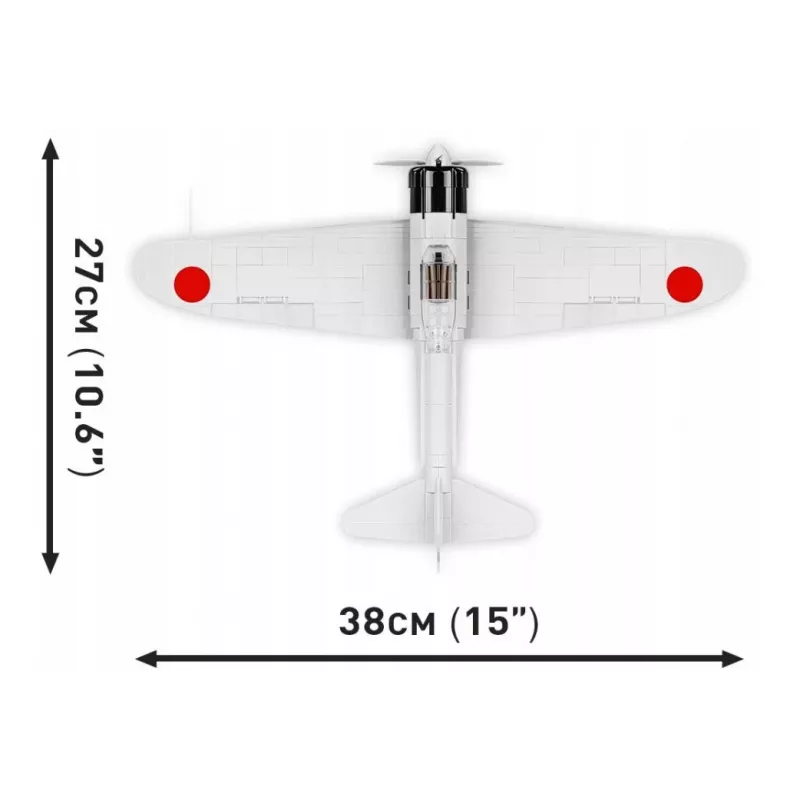 Statybinis rinkinys Cobi Mitsubishi A6M2 „Zero-Sen“ – 347 vienetai, rekomenduojamas amžius 3+