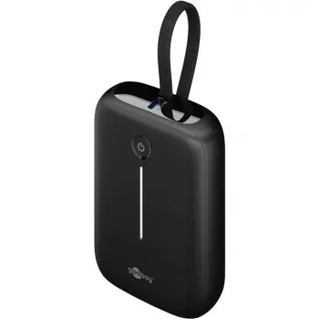Nešiojama išorinė baterija Goobay 10 000 mAh su integruotu USB-C laidu – 20 W kompaktiška kelioninė (76251)