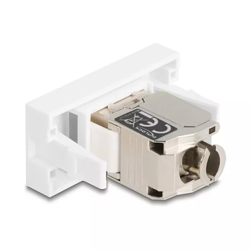 Tinklo RJ45 modulis DELOCK 90904 Cat.6A su LED, skirtas Keystone skydams ir pataisų skydams