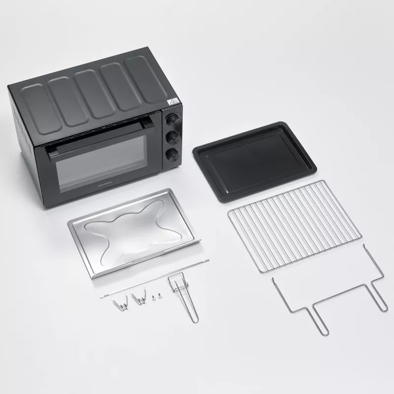 Stalinis elektrinis orkaitė SEVERIN TO 2076 — 46 l, 1800 W, laisvai pastatoma, juoda, 515×420×365 mm
