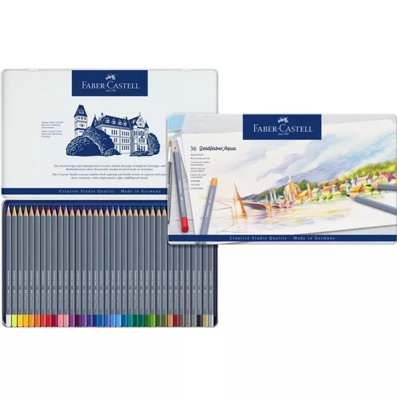 Spalvoti pieštukai Faber-Castell Goldfaber Aqua 36 vnt.