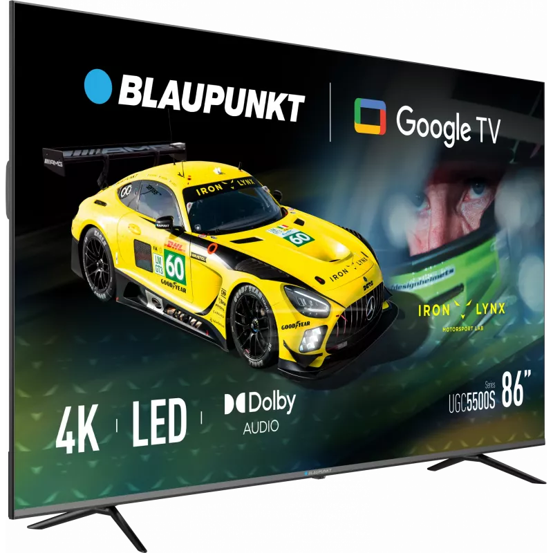 Blaupunkt LED televizorius | 86UGC5500S | 86 | Smart TV | Google TV | UHD | Juoda