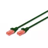 Digitus Professional - Jungiamasis kabelis - RJ-45 (M) į RJ-45 (M) - 50 cm - UTP - CAT 6 - IEEE 802.3 - Be halogenų, Lietas, Su apsauga nuo užkabinimo - Žalia (DK-1617-005/G)
