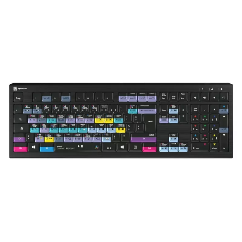 Klaviatūra Logickeyboard ASTRA 2 USB AZERTY anglų Juoda