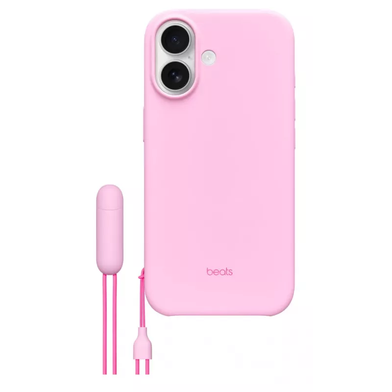 Kickstand dėklas skirtas iPhone 17 Apple Beats su MagSafe ir kameros valdymu, Pebble Pink, PC ir Mikropluoštas