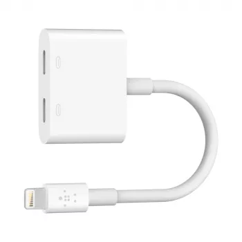 Belkin | Lightning Audio + Charge RockStar laidas, 11,5 cm, balta | F8J198btWHT