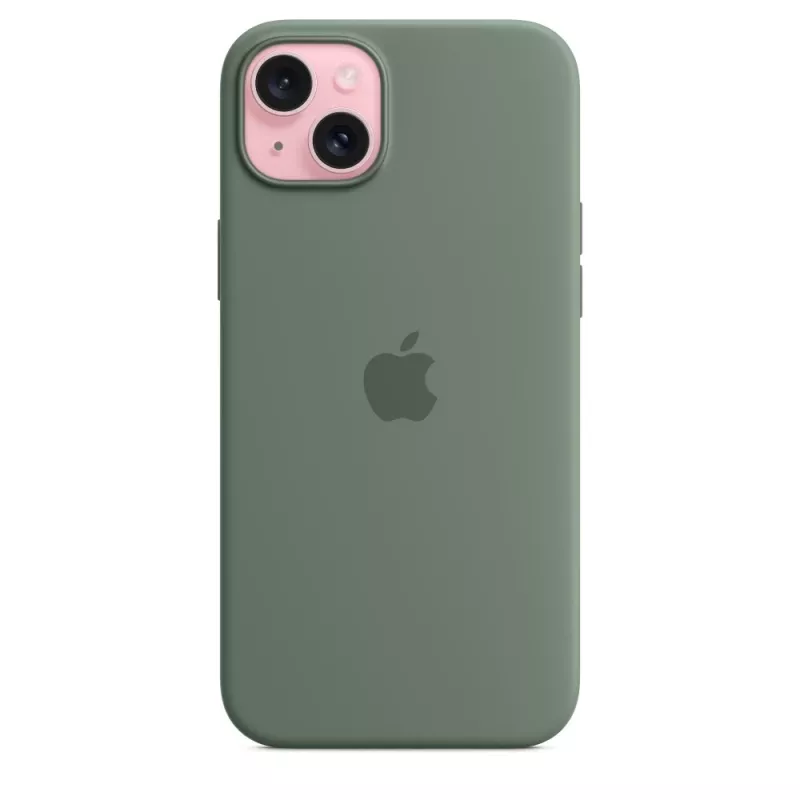 Apple iPhone 15 Plus silikoninis dėklas su MagSafe - Kiparisas