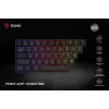 Mechaninė žaidimų klaviatūra SAVIO JuodaOUT X2 PEACH — 61 klavišų 60 % QWERTY, RGB LED, karštasis keitimas, USB Type-A/Type-C, nuimamas laidas