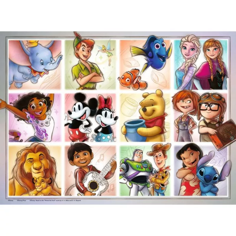 Vaikiška dėlionė Ravensburger Disney Multicharacter — 100 dalių, dėlionė vaikams