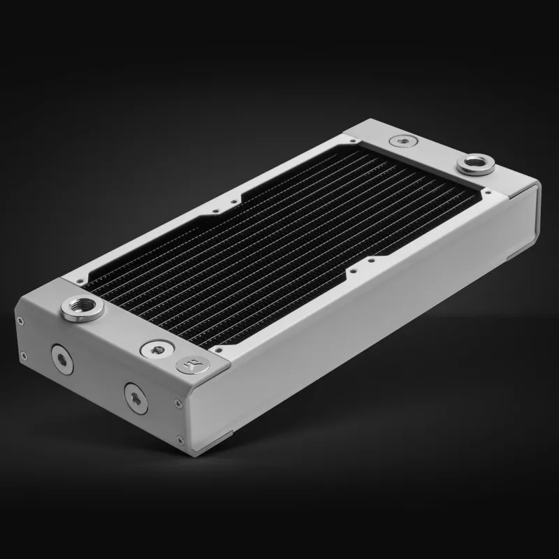 Radiatorius EK Water Blocks 3831109839188 žalvaris varis nerūdijantis plienas baltas 130x300x44mm