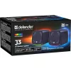 Kompiuterinės kolonėlės DEFENDER J3 2.0 6W LED USB, 2×3W RMS, 90–20000 Hz, 3,5 mm, juodos