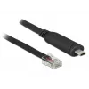 DeLock - serijinis adapteris - USB-C - RS-232 x 1 - juodas (63912)