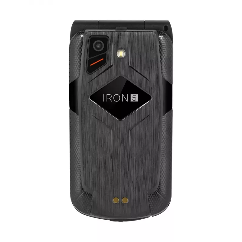 Atverčiamasis telefonas Kruger & Matz Iron 5 Flip KM0466 — Dual SIM, 2,4 colio ekranas, IP68/IP69K, 1200 mAh