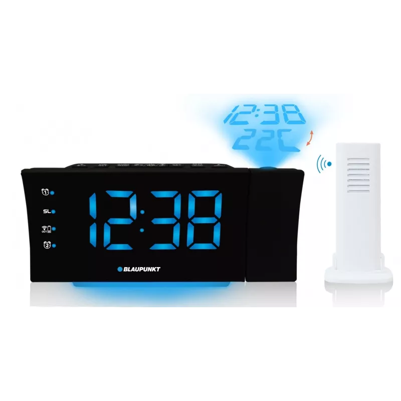 Radijo laikrodis Blaupunkt CRR81USB, FM PLL, juodas, lauko temperatūros jutiklis (CR81USB)