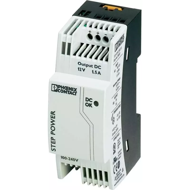 Phoenix STEP-PS/1AC/12DC/1.5 maitinimo šaltinis 18 W juoda - balta (2868567)