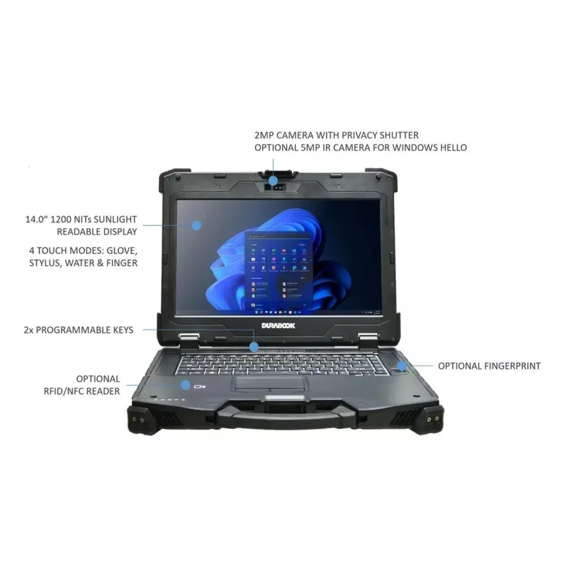 NB Z14G3 CU5-125U 14T 16GB/256GB Z4K1Q2JEJBXX Durabook