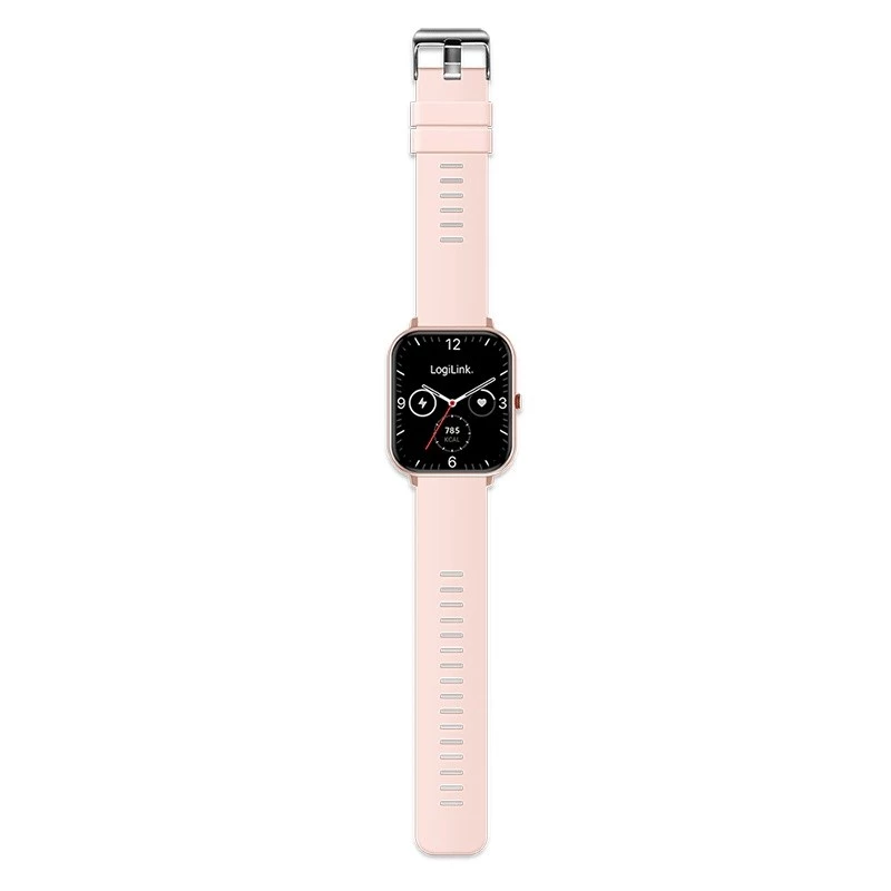Išmanusis laikrodis LCD, BT5.2 IP68, rožinis