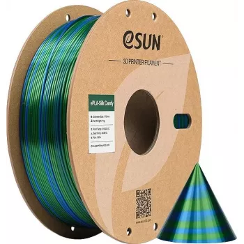 EPLA-SILK CANDY 1,75mm MĖLYNAI ŽALIAS 1kg ESUN 3D SIŪLAS (EPLA-SILK CANDY175UG1)