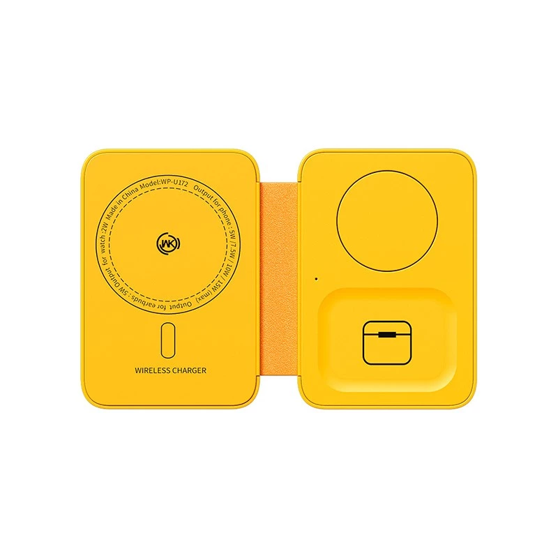 Belaidis 3-in-1 įkroviklis WEKOME MagSafe + veidrodis (belaidis, 3-in-1)