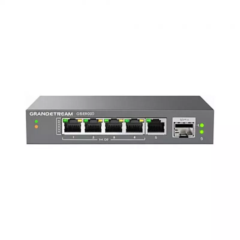 Tinklo komutatorius Grandstream GWN 7700MP su 5x 2,5GbE prievadais ir 1x SFP