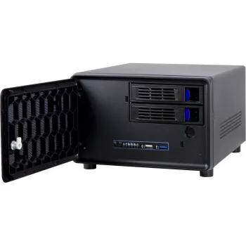 Inter-Tech SC-2100 - Mažos formos (SFF) - kompiuteris - juodas - Mini-ITX - plieninis - veiklos - signalizacija - HDD - tinklas - maitinimas (88887285)
