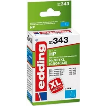 edding spausdintuvo kasetė EDD-343 žalsvai mėlyna suderinama su HP 951XL CN046AE