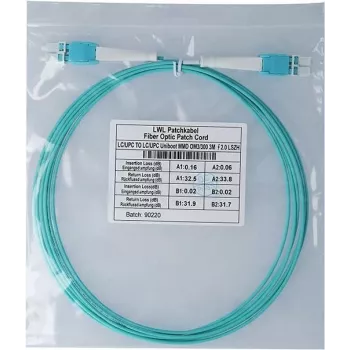 Šviesolaidinis sujungimo kabelis CBO BlueOptics SFP8181EU3MK 3 m, 2x LC, OM3 (aqua)