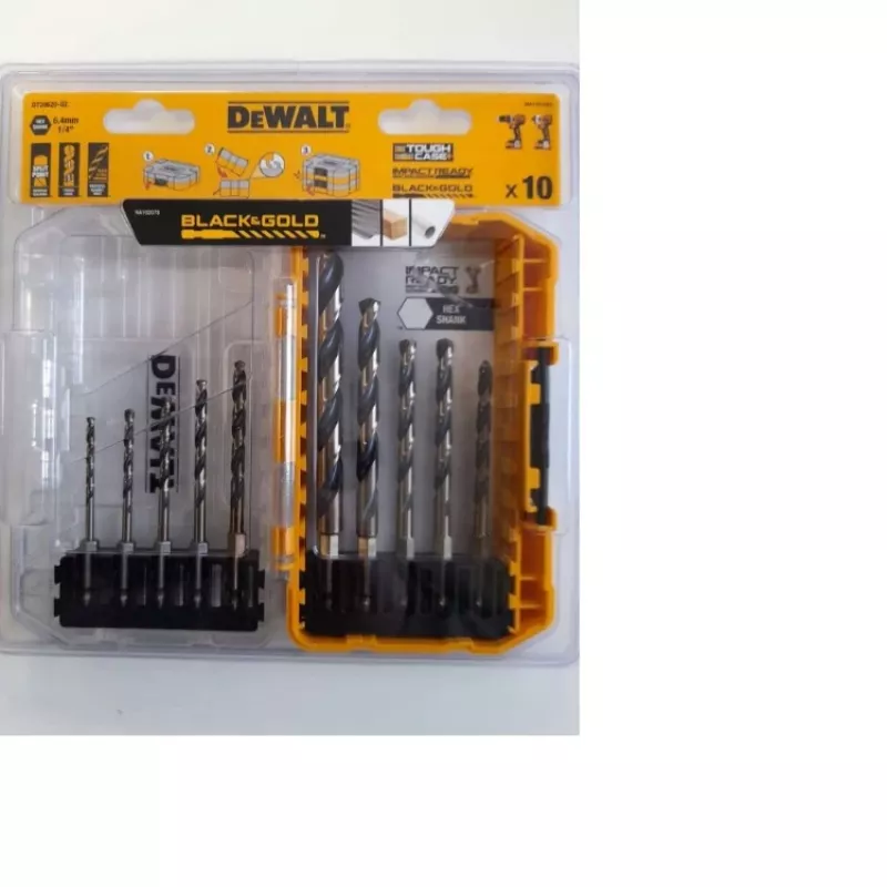 Metalinių grąžtų rinkinys DeWalt DT20620-QZ 10 vnt. HEX 1/4