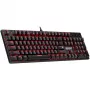 Mechaninė klaviatūra DEFENDER QUEST GK-596 — RGB foninis apšvietimas, Anti-Ghosting, laidinė, kompaktiškas išdėstymas