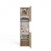 Vonios spintelė top e shop S40 SONOMA — Ąžuolo spalvos rėmas, laisvai pastatoma, 6 lentynos, 400×300×1700 mm