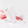Maitinimo adapteris ONEPLUS SUPERVOOC 120W dviejų prievadų laidinis įkroviklis, 120W bendra išvestis, 1x USB-C + 1x USB-A, 100–240V, 145 g, baltas