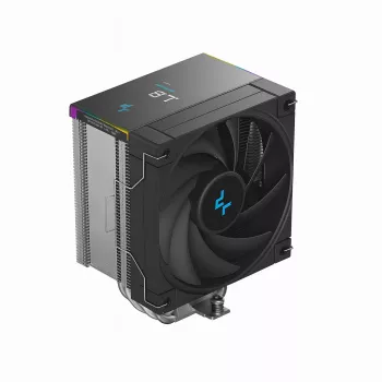 Oro aušintuvas DeepCool AK500S Digital SE — 120 mm ventiliatorius, palaiko LGA1700/AM5/AM4 ir Intel LGA115x/1200 lizdus, juodas