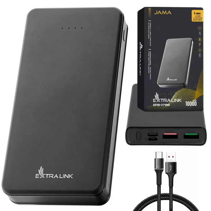 Nešiojamoji išorinė baterija Extralink EPB-078B 10000mAh