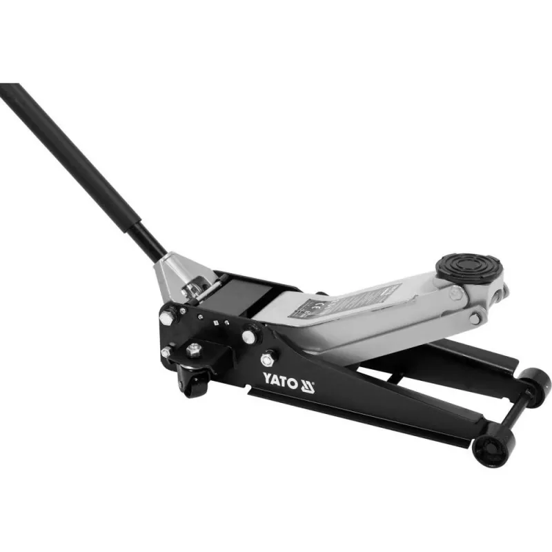 Mechaninis automobilio keltuvas YATO YT-17207 — 2 500 kg keliamoji galia, kėlimo aukštis 8–50,8 cm, 4 ratai, 34 kg