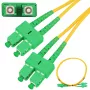 Extralink Patch Cord SC/APC-SC/APC, vienmodis, dvipusis, G657A, 3mm, 2m