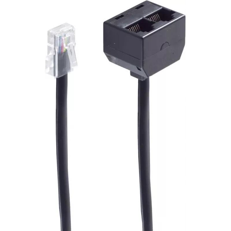 telefono laidas ShiverPeaks BS71231-8/4 0,15 m Juodas
