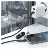 USB laidas RealPower MagneticCharge2 1 m juodas greitas įkrovimas duomenų perdavimas