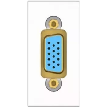 Kindermann Konnect flex 45 click VGA 1 m - Modulinis Faceplate-Snap-In