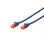 Tinklo kabelis Digitus CAT 6 U/UTP RJ-45 Cat6 0,25 m mėlynas