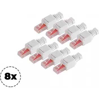 Tinklo kištukas ShiverPeaks 75011-8 Cat.6 RJ45 jungtis be įrankių, 8P8C