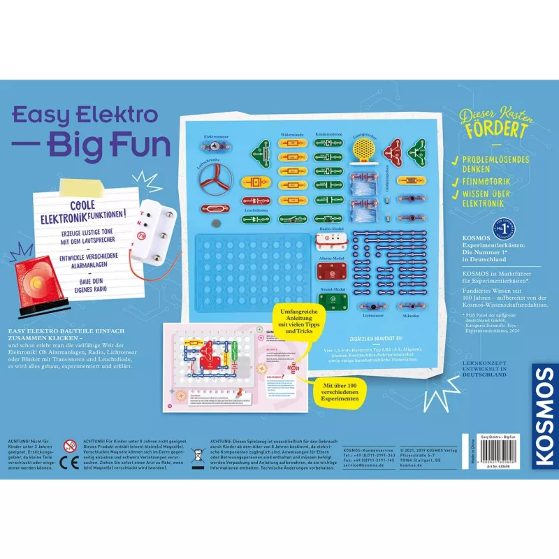 Kosmos Easy Elektro – Big Fun, elektronikos rinkinys, elektra, 8 m., įvairiaspalvis