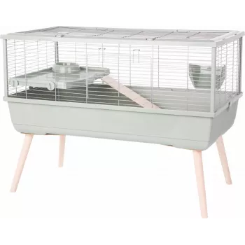 Cage ZOLUX Neolife 100 žalias — medinis narvas mažiems augintiniams 990×760×540 mm, 15 mm tarpas tarp virbų