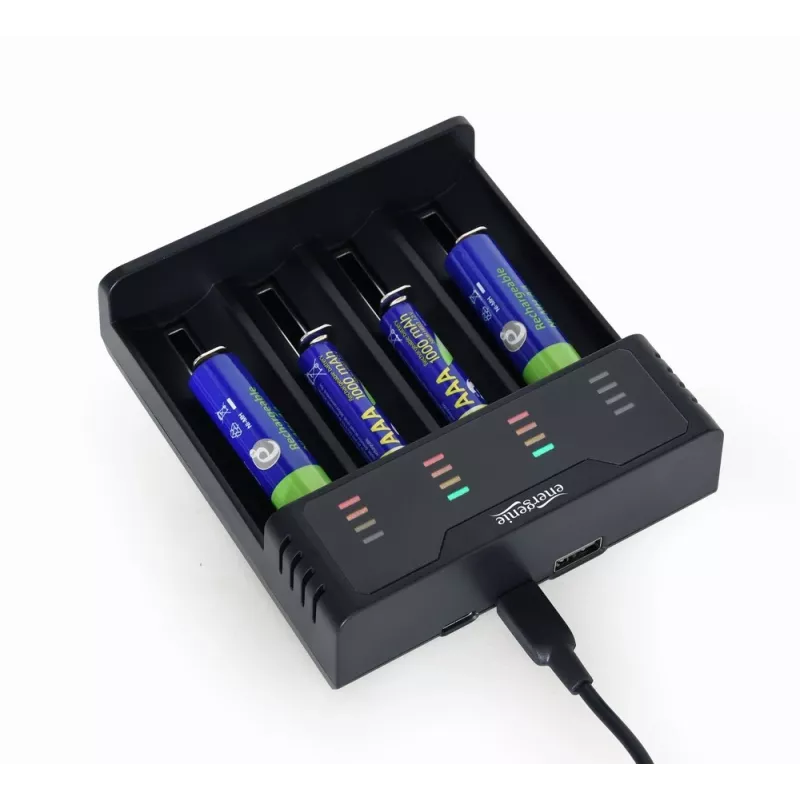 Baterijos įkroviklis Gembird BC-USB-02 USB ličio jonų NiCd NiMH