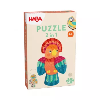 Dėlionė 2-in-1 Papagei
