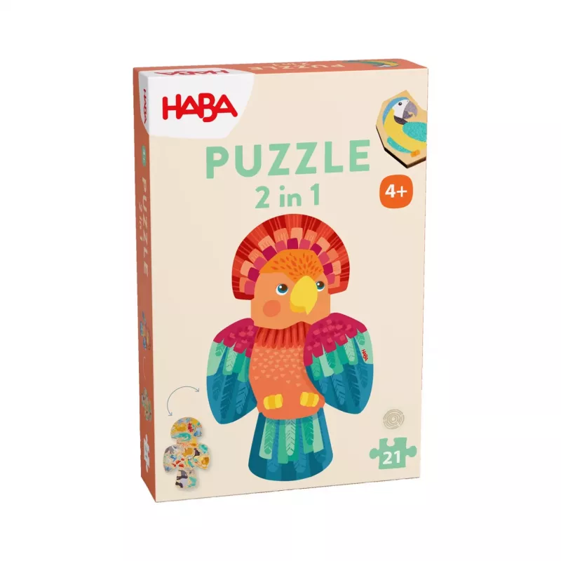 Dėlionė 2-in-1 Papagei