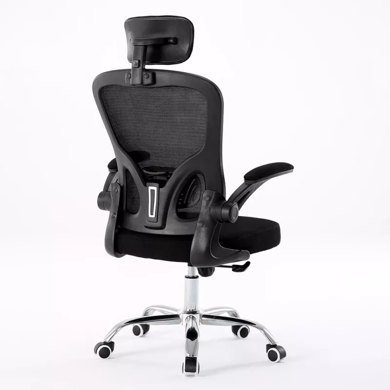Ofiso kėdė top e shop DORY CZERŃ — paminkštinta sėdynė, tinklinė atlošas, 650×620 mm, aukštis iki 122 cm